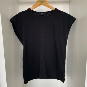 J.Crew drop-shoulder T-shirt in black